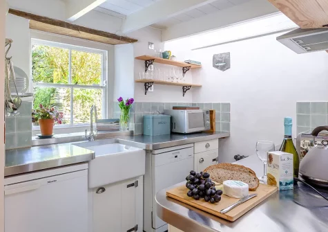 The kitchen at Ruth's Cottage, St Teath