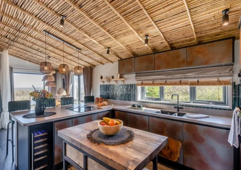 The kitchen at Safari Lodge, Pensilva