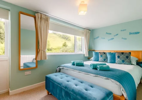Bedroom #1 at Safe Harbour, Mevagissey