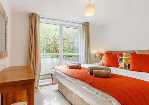 Bedroom #2 at Safe Harbour, Mevagissey