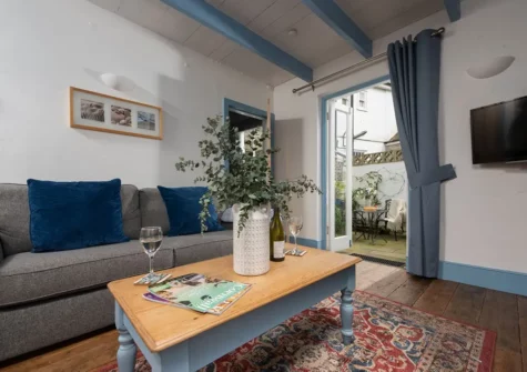The living room at Saffron Cottage, St Ives