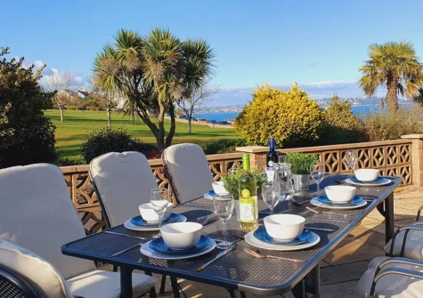 The terrace & alfresco dining area at Sail Away, Brixham