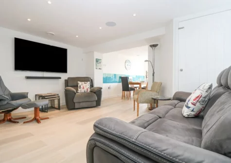 The living room at Sailors, Falmouth