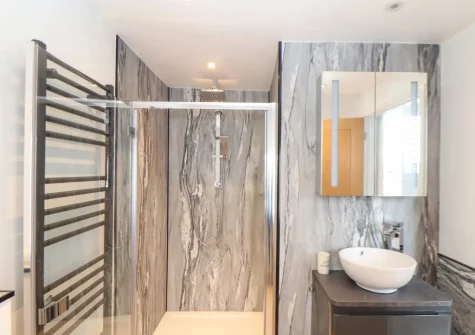 Bedroom #1 en-suite shower room at Sailors, Falmouth