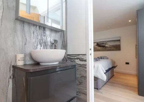 Bedroom #B1 en-suite shower room at Sailors, Falmouth