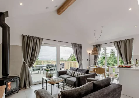 The living area at Salcombe Lodge, Marldon