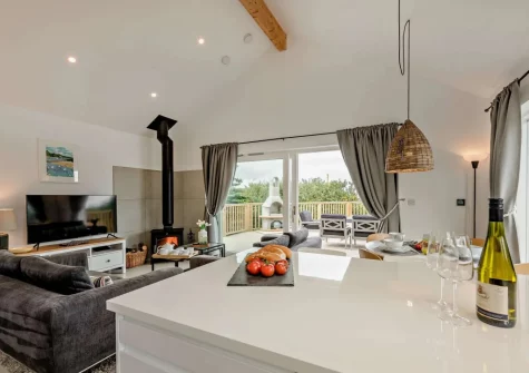 The kitchen at Salcombe Lodge, Marldon