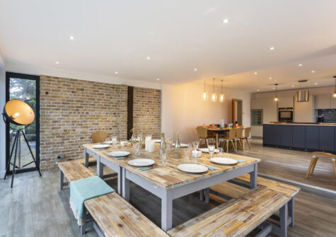 The dining area at Salcombe Retreat, Salcombe