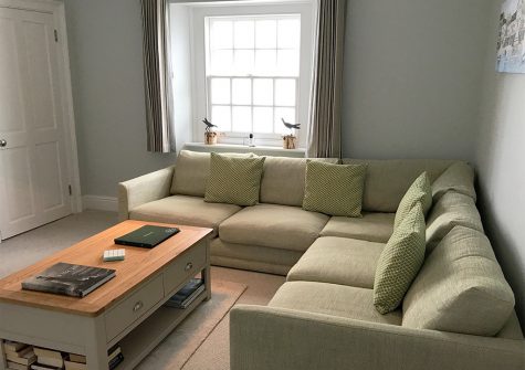 The living area at Sally Port Cottage, St Anthony