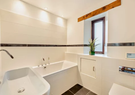 The farmhouse bathroom at Salterns River, Weare Giffard