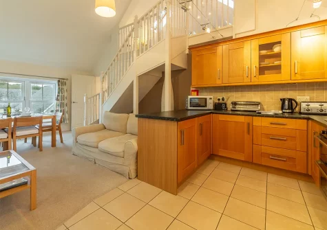The kitchen at Saltings Loft Apartment 2, Lelant