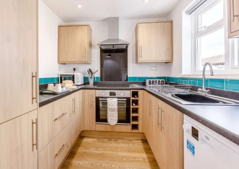 The kitchen at Salty Paws, Westward Ho!