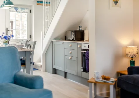 The living area at Samphire Cottage, Whitecross