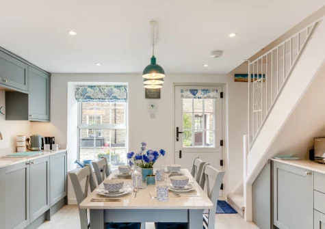 The kitchen & dining area at Samphire Cottage, Whitecross