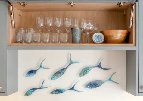 The kitchen at Samphire Cottage, Whitecross