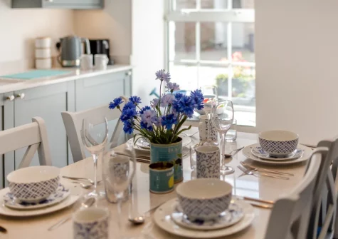 The kitchen & dining area at Samphire Cottage, Whitecross