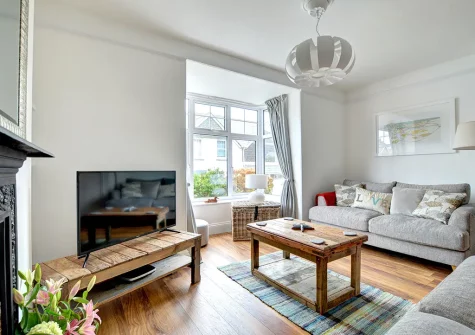 The living room at Samphire House, Padstow