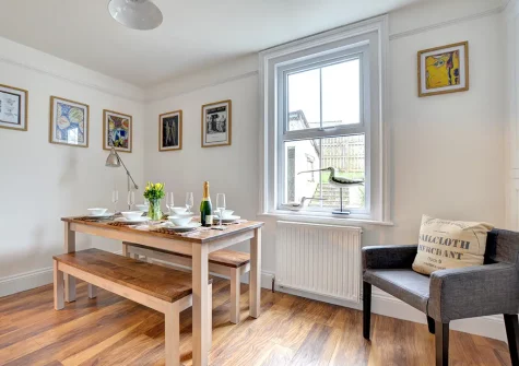 The dining room at Samphire House, Padstow