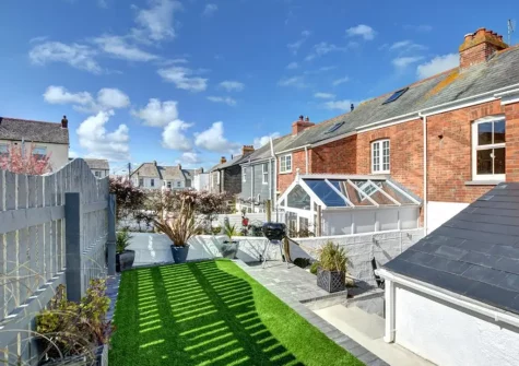 The faux lawn at Samphire House, Padstow