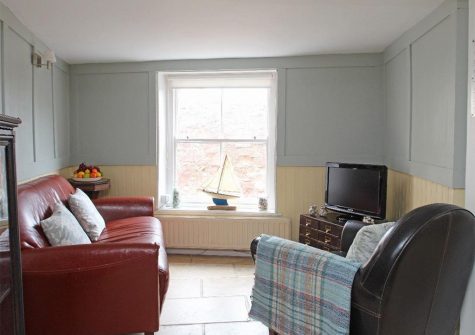 The living area at Samphire, Kingsand