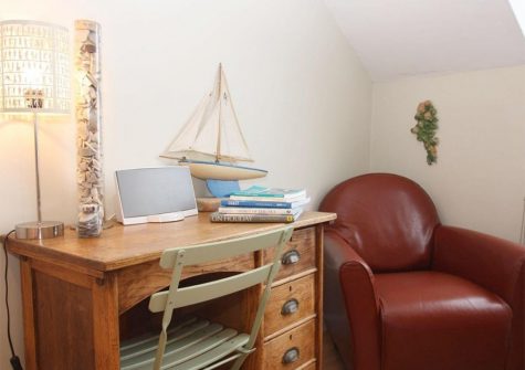 The living area at Samphire, Kingsand