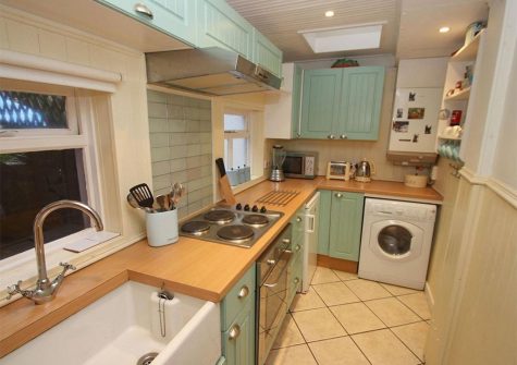 The kitchen at Samphire, Kingsand