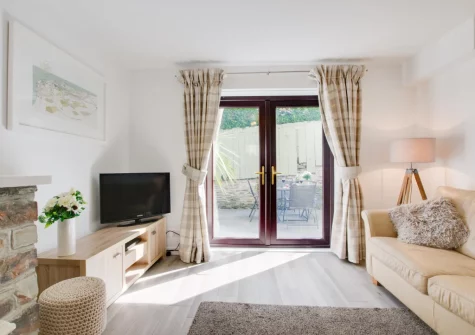 The living room at Samphire, Padstow