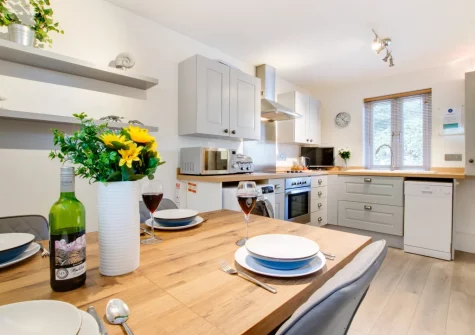 The kitchen & dining area at Samphire, Padstow
