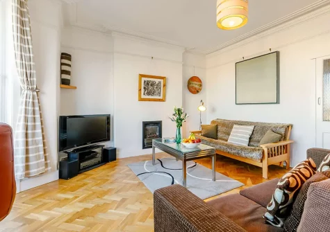 The living room at Sam's Place, St Ives
