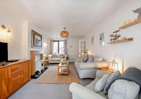 The living room at Sandals, Padstow