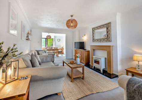 The living room at Sandals, Padstow