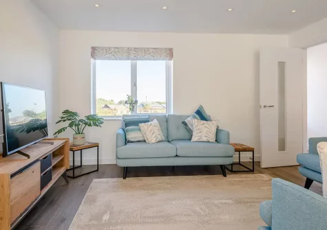 The living area at Sandbars, Instow