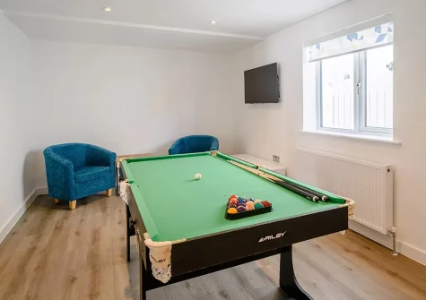 The games room at Sandbars, Instow