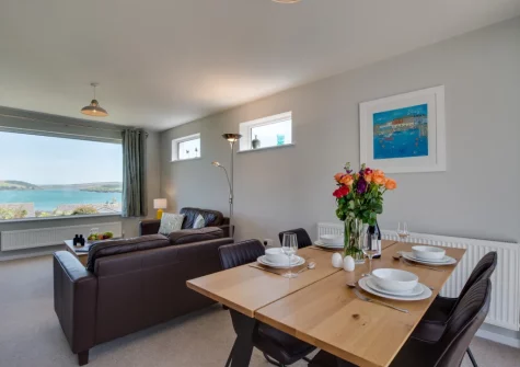 The dining area at Sandbars, Padstow