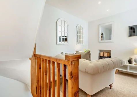 The living area at Sanderling Cottage, Looe