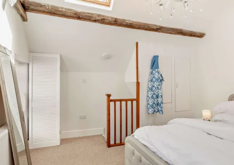 The bedroom at Sanderling Cottage, Looe