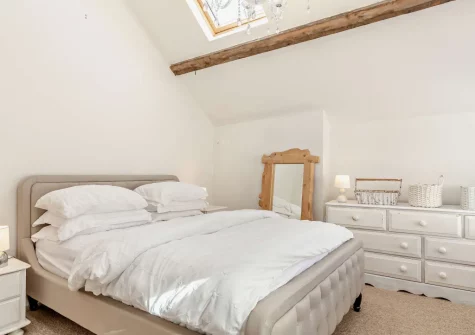 The bedroom at Sanderling Cottage, Looe