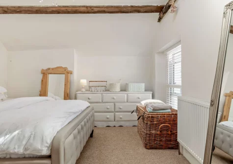 The bedroom at Sanderling Cottage, Looe