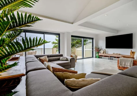 The living area at Sandpipers, Downderry