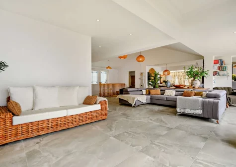 The living area at Sandpipers, Downderry