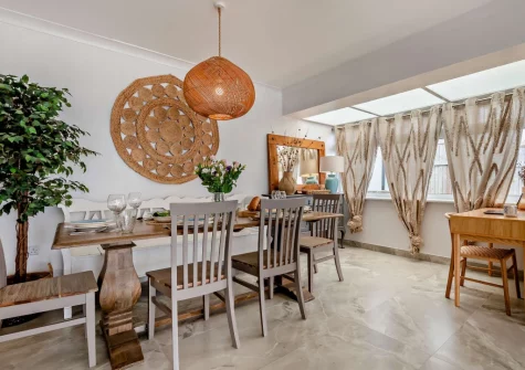 The dining area at Sandpipers, Downderry