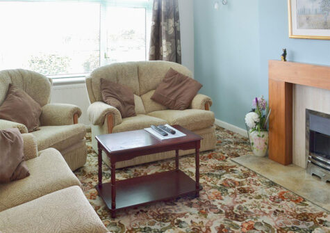 The living area at Sandringham Heights, Paignton