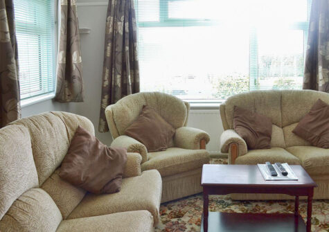 The living area at Sandringham Heights, Paignton
