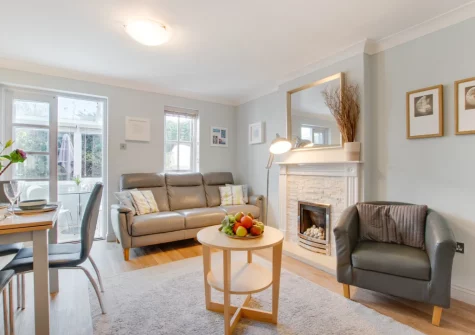 The living & dining area at Sands, Padstow