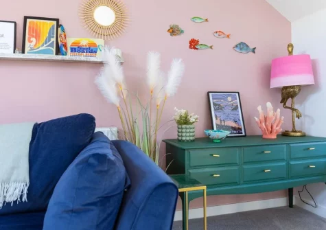 The third floor living area at Sandseekers Barn, Mawgan Porth