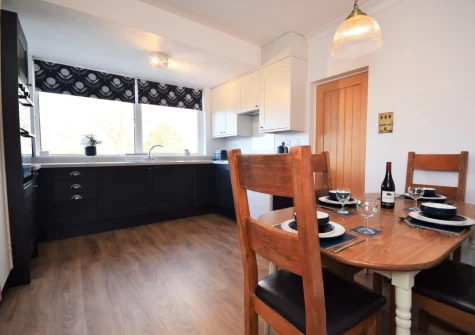 The kitchen at Sandy Bay Bungalow, Instow