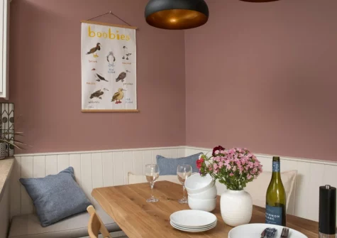 The dining area at Sandy Boobies, St Ives