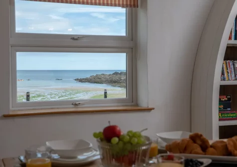 The dining area at Sandy Cove, Portmellon