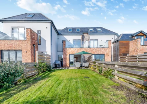 The enclosed garden at Sandy Toes, Stoke Fleming