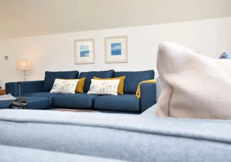 The living area at Sandy Toes, Westward Ho!